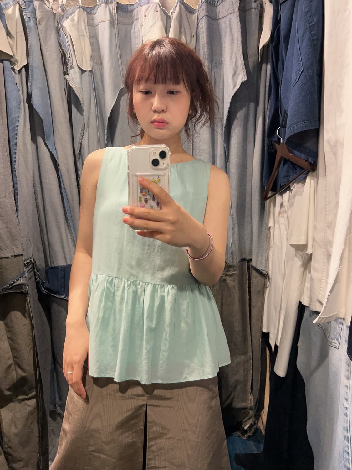 44-55 ) MARELLA Aqua Gather Blouse 상품이미지2