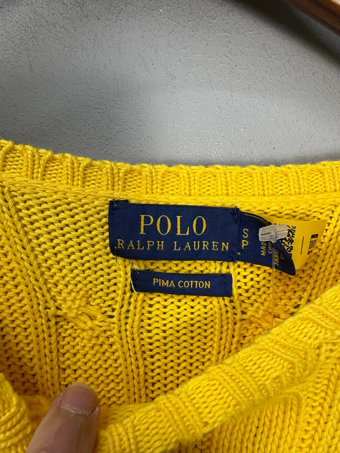 폴로랄프로렌 옐로우 케이블 니트 A3031 상품이미지5