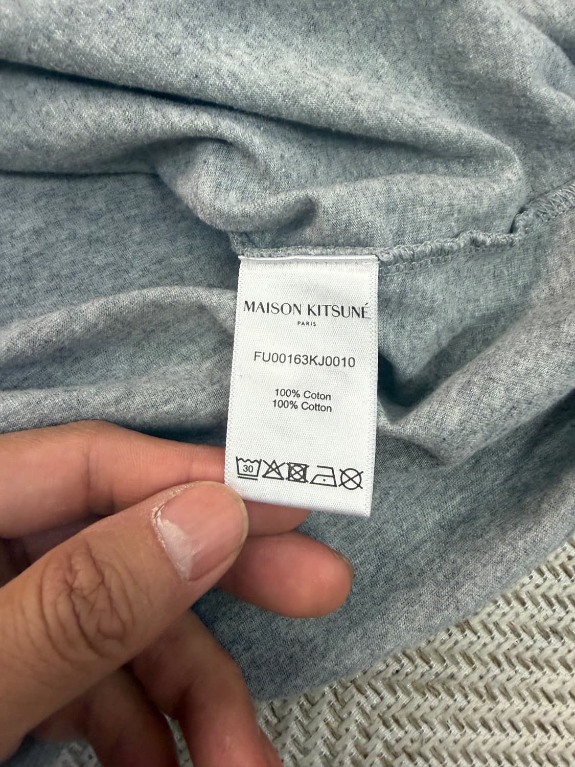 정품) 메종키츠네 남성 폭스 헤드 긴팔티 XL 상품이미지6
