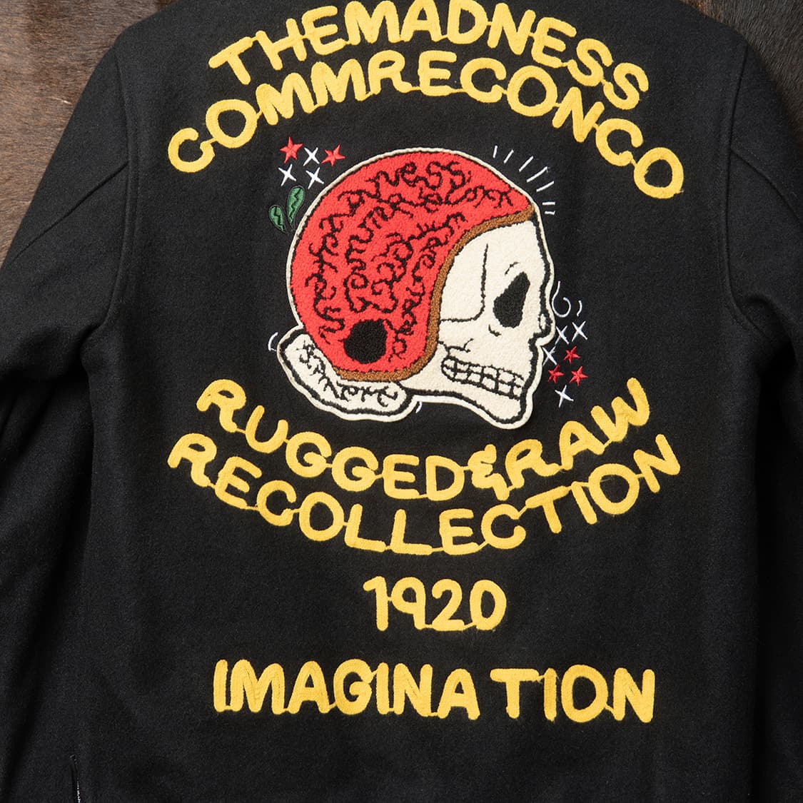 [M] 더 매드니스 KOSTRA 체인스티치 스타디움 자켓 블랙  상품이미지4