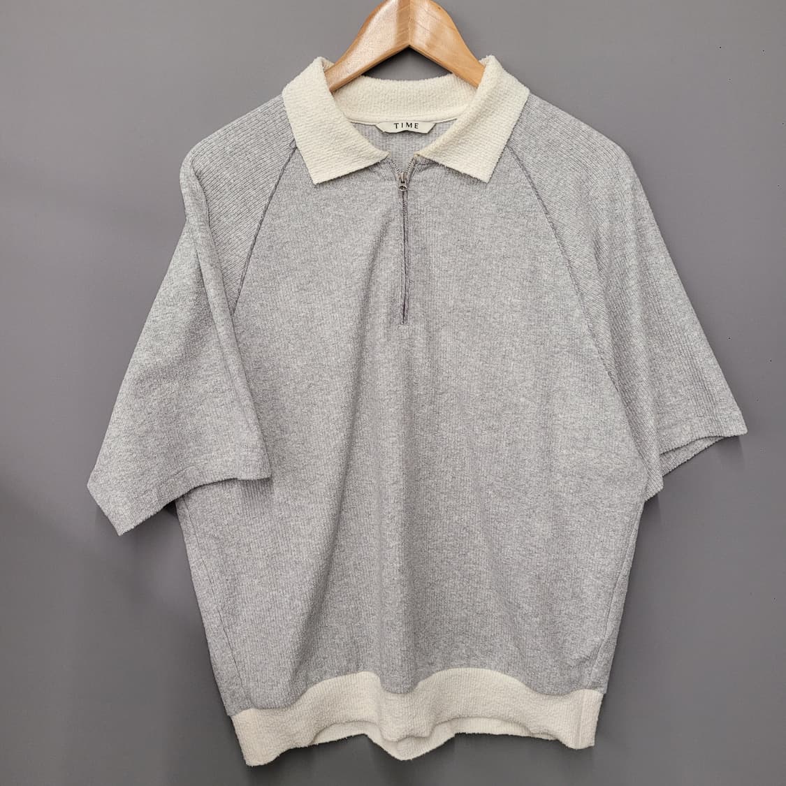 TIME 한섬 타임옴므 니트 카라 티셔츠 상품이미지1