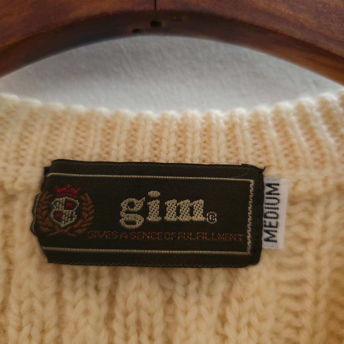 울 100% 아란 케이블 아이보리 니트 남녀공용 상품이미지9