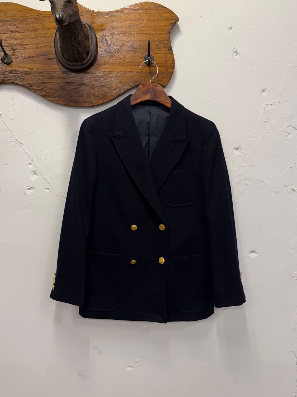 44) J.PRESS Double-Breasted Navy Wool Bl 상품이미지2