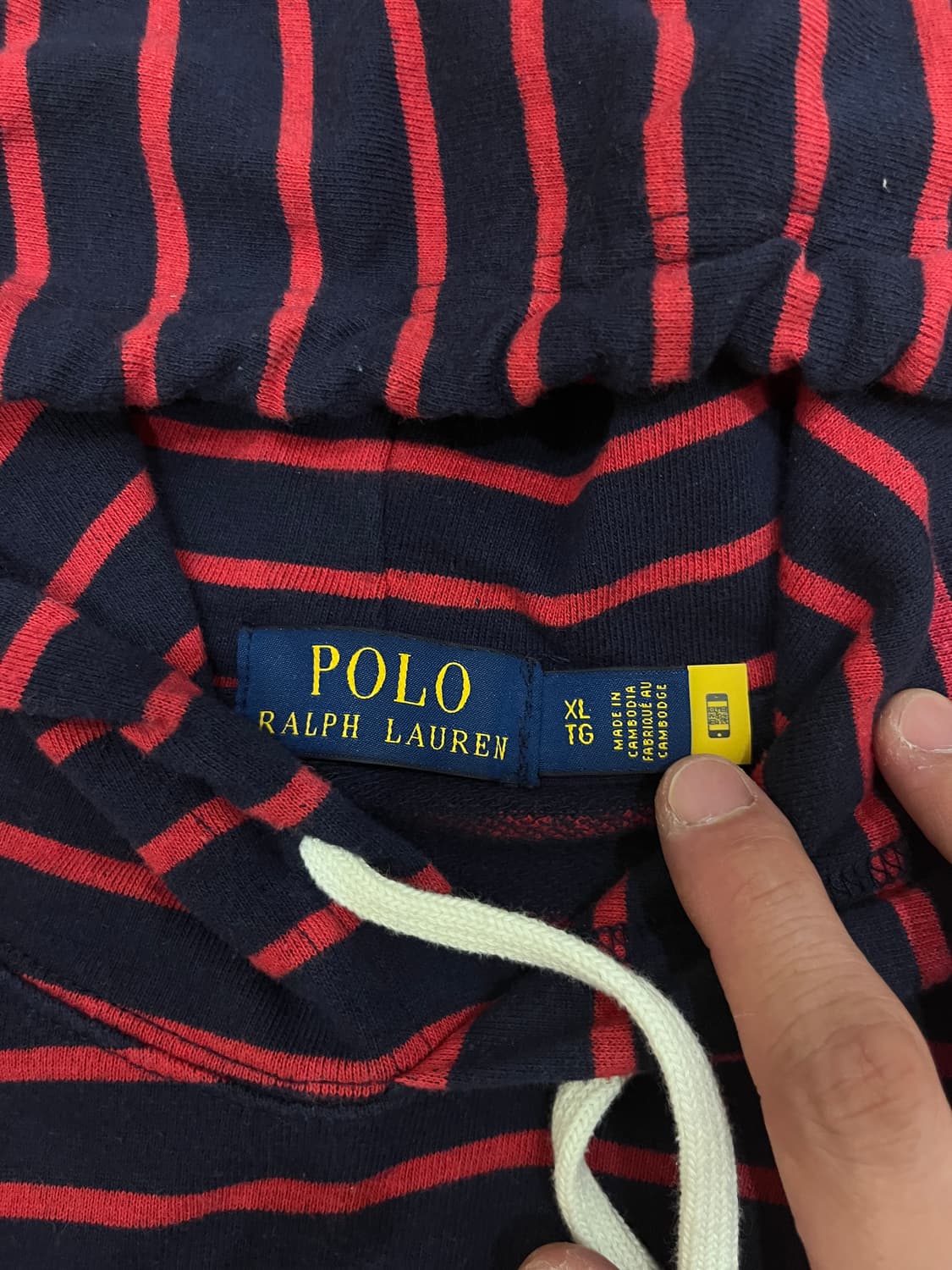 POLO Ralph Lauren Stripe Hood(NAVY/RED) 상품이미지5
