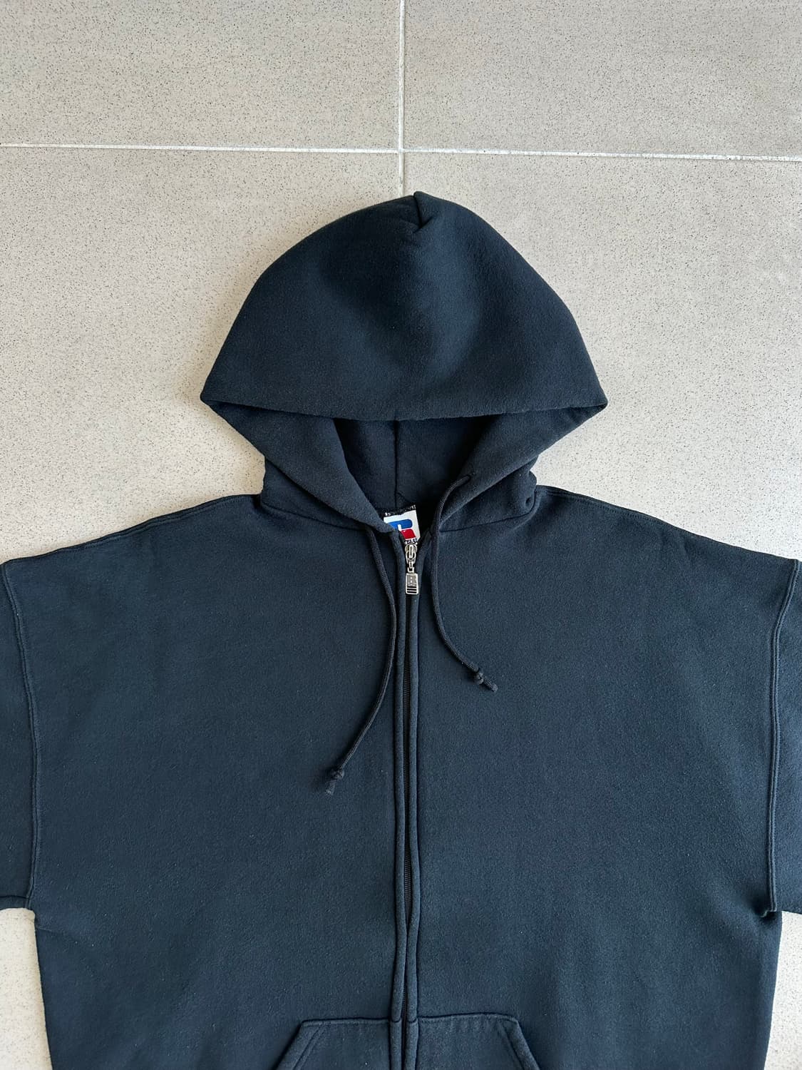 90s 빈티지 러셀 후드집업 블랙 XL 상품이미지4