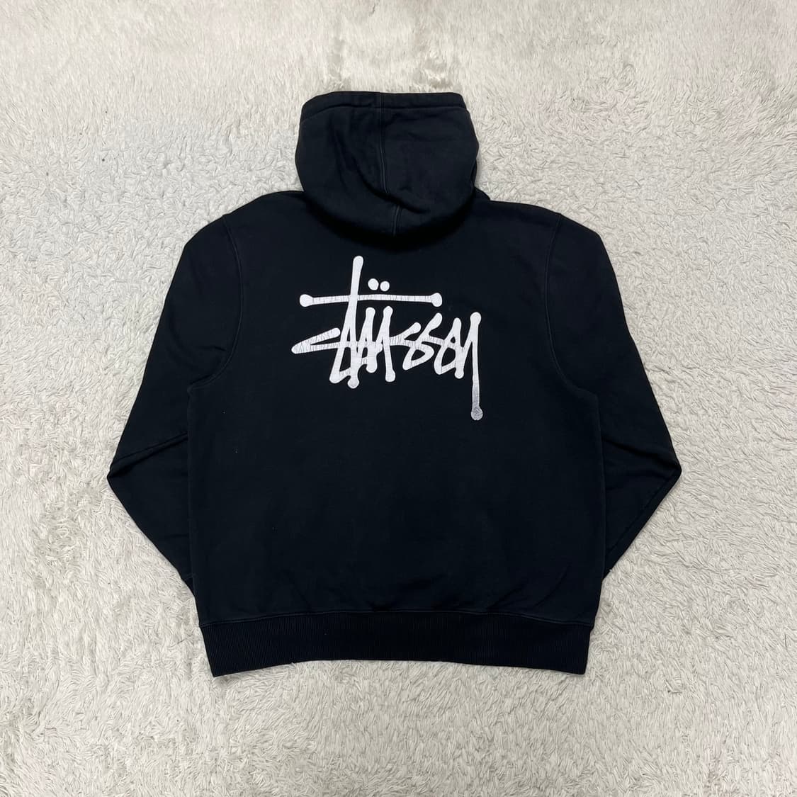 Stüssy black hoodie (후면 프린팅 갈라짐) 상품이미지5