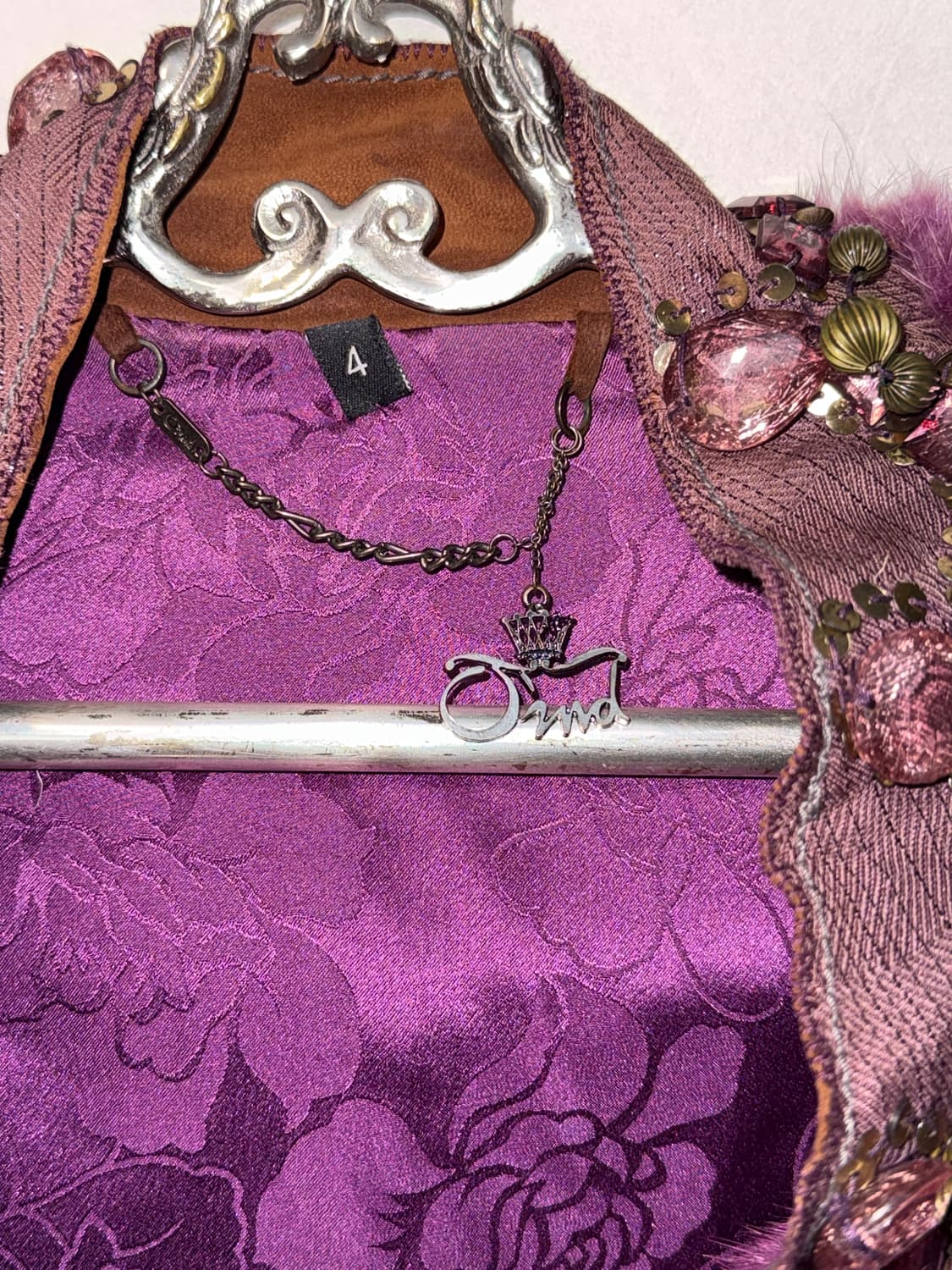 O’2ND violet mink fur lamb skin silk 볼레로 상품이미지4