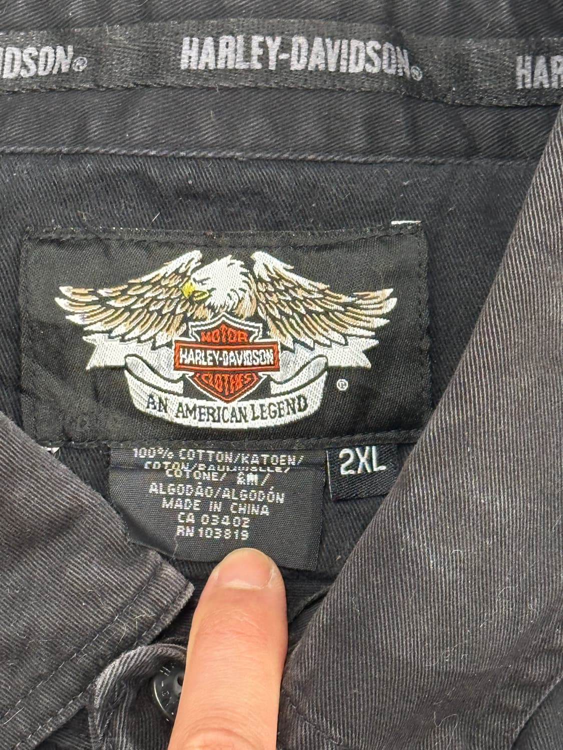 2XL)할리데이비슨 빈티지 프린팅 블랙 커스텀 조끼베스트 상품이미지3