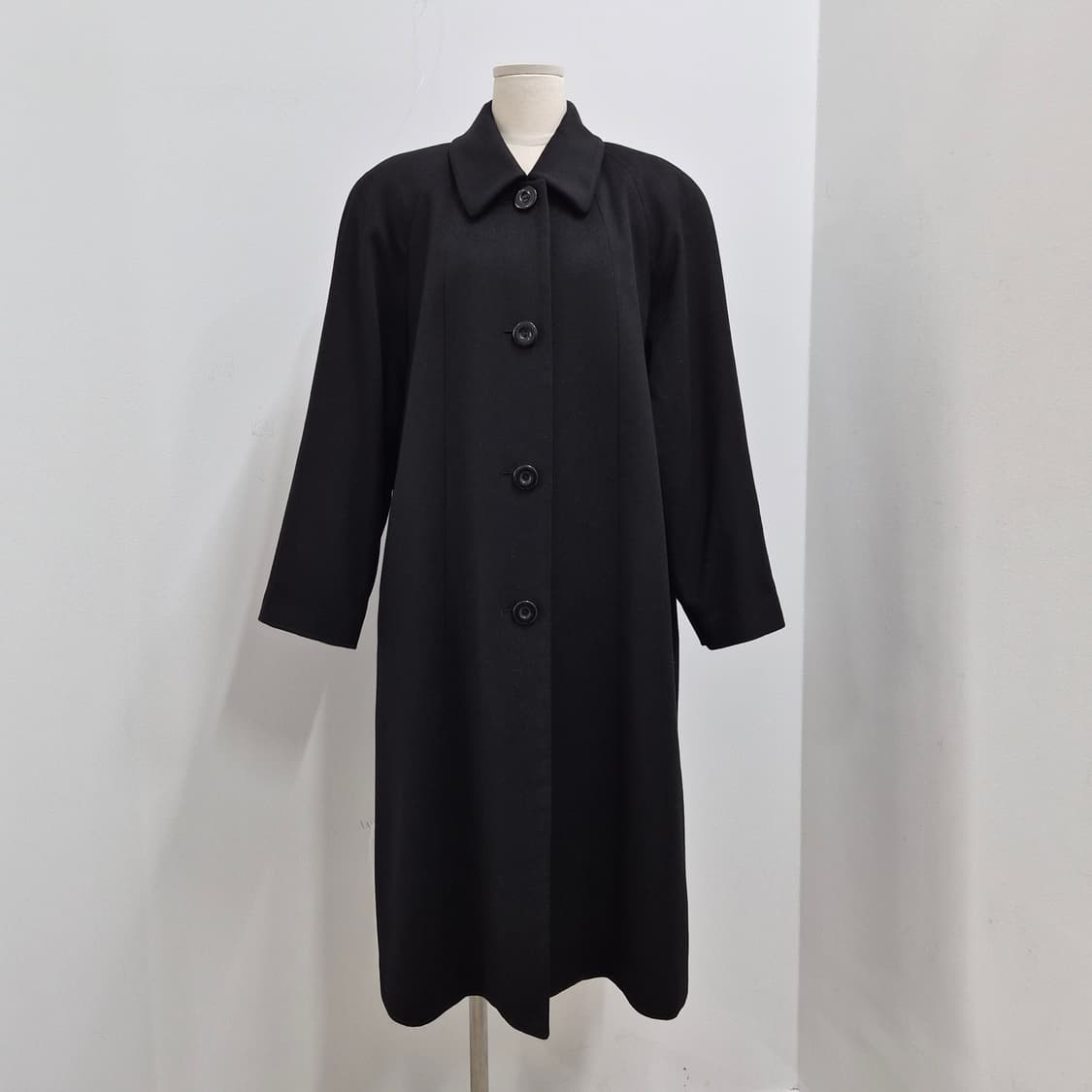 Belta Buono 캐시미어100 블랙 클래식 롱코트 상품이미지1