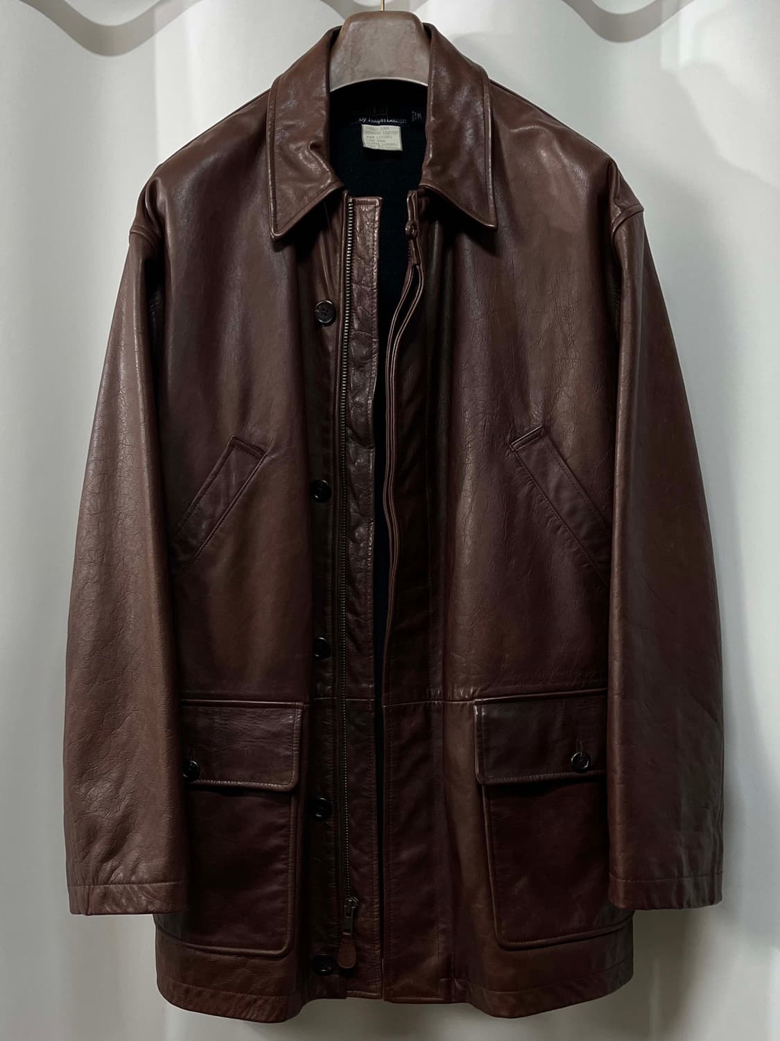 폴로 랄프로렌 카우하이드 우드브라운 카코트 레더 자켓 상품이미지1