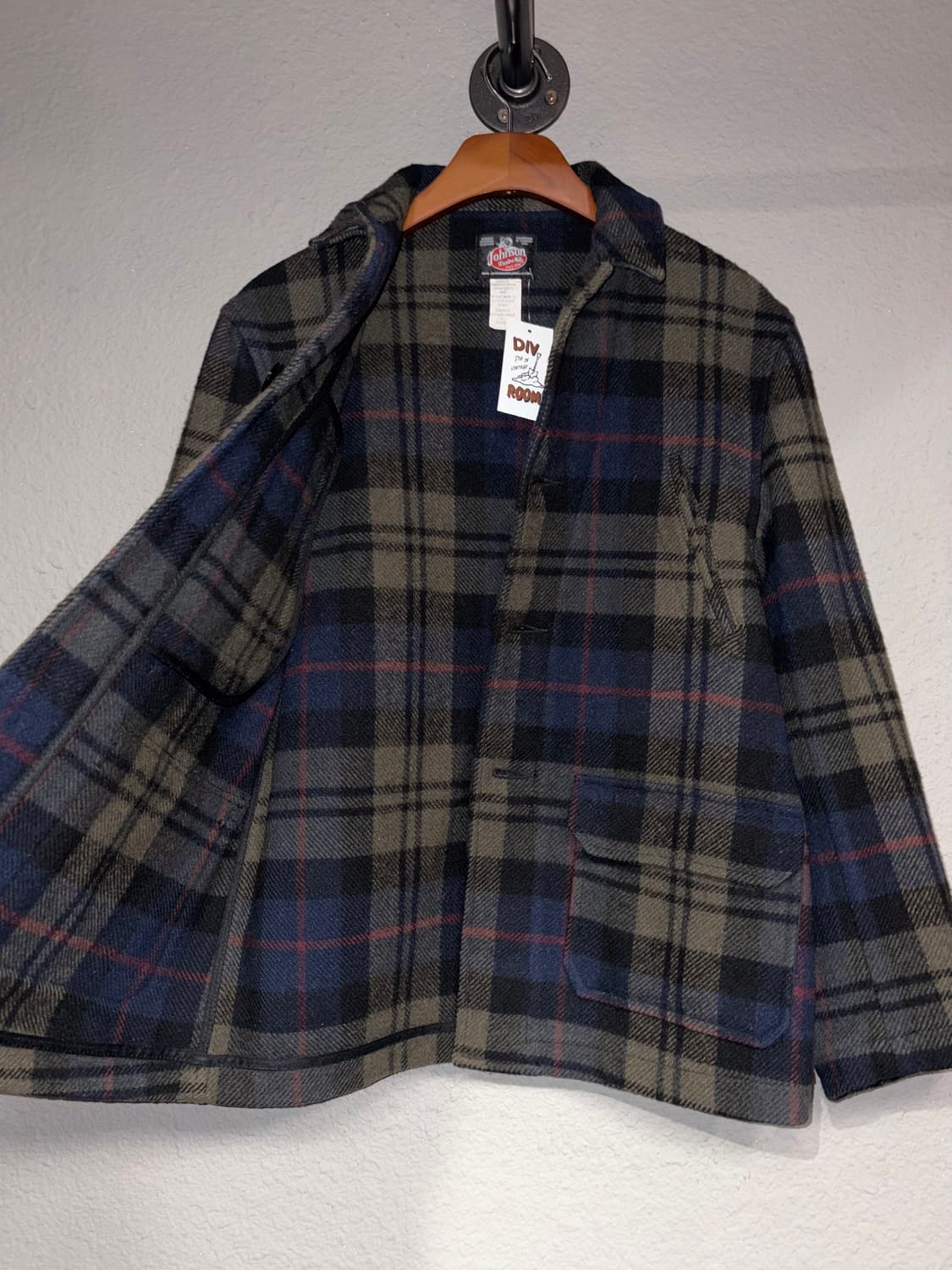 JohnsonWoolenMill 체크 모직 자켓 상품이미지4