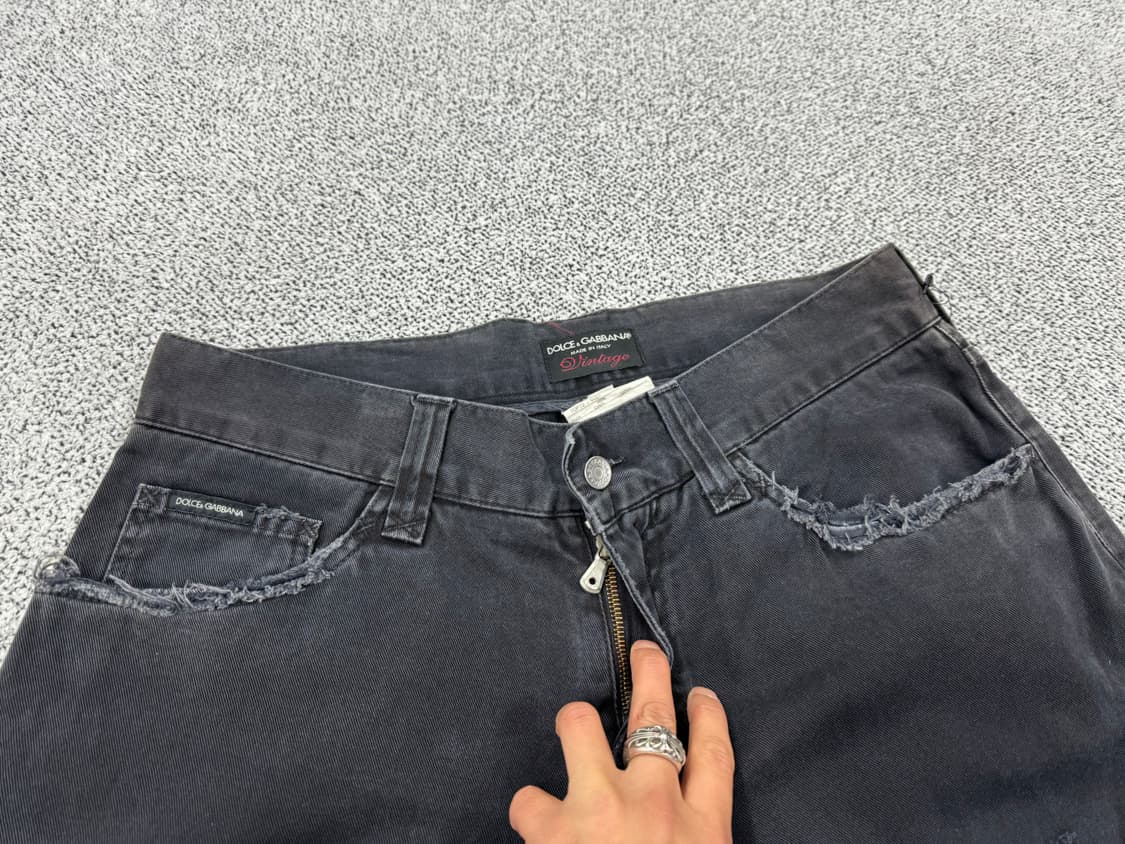 돌체엔가바나 00s 데미지 흑청데님 상품이미지4