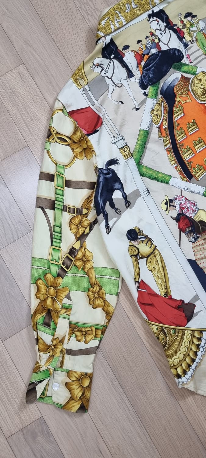 HERMES 헤르메스 투우 실크 블라우스 M _ 여성 상품이미지7