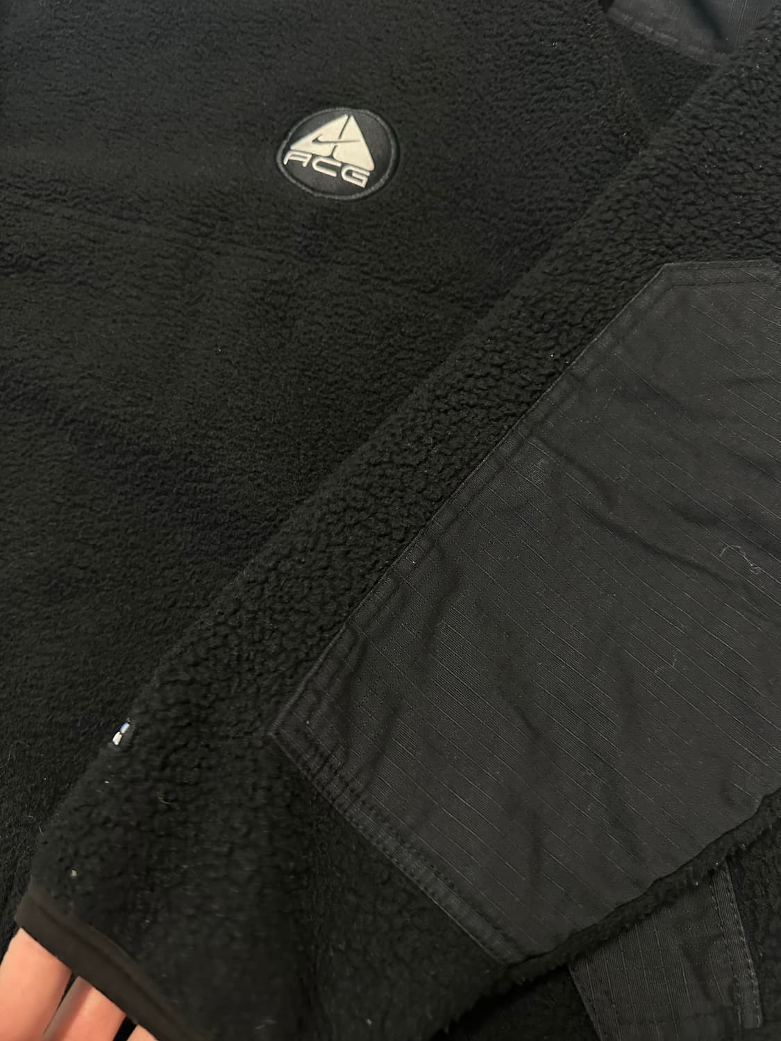 (S)90s 나이키 acg 닌자플리스 후드 블랙 usa 상품이미지4