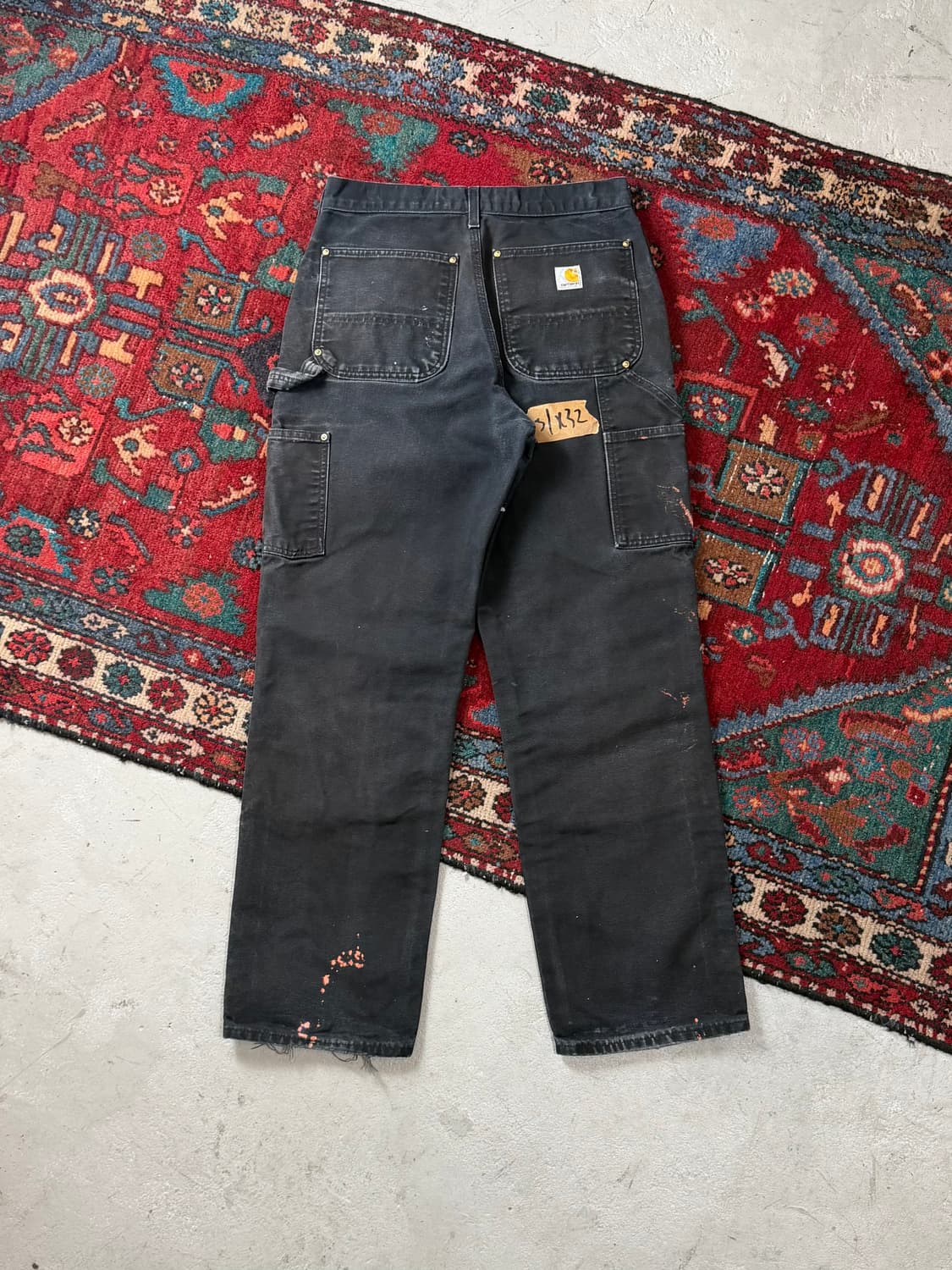 OG USA Made 칼하트 B01 더블니 블랙 칼하트 썩블니 카펜터 상품이미지4