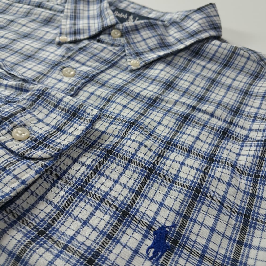 CK413 XL 폴로 90s 미국판 블레어 플래드 체크 셔츠 남방 상품이미지4