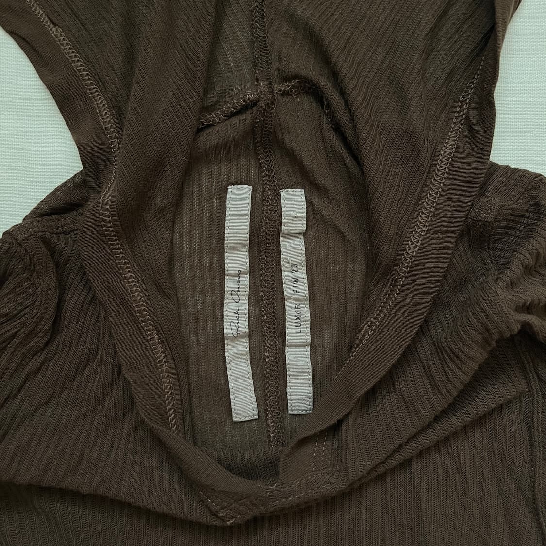 luxor hooded ribbed long t-shirt 상품이미지5