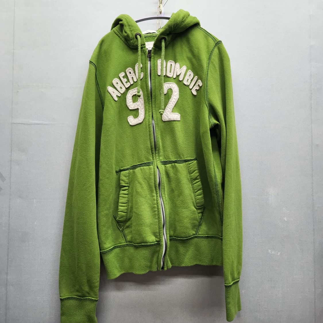 아베크롬비 빈티지 빅로고 자수 후드집업 L 상품이미지1