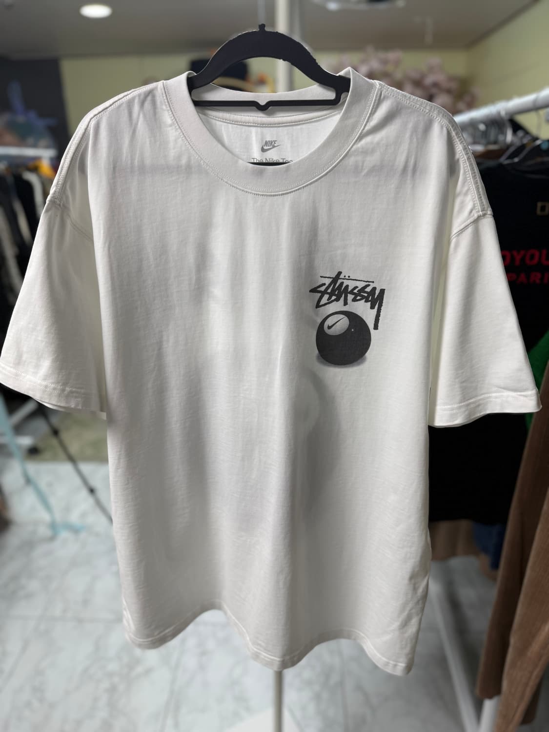 나이키x스투시 8볼 반팔티 화이트 L 상품이미지1