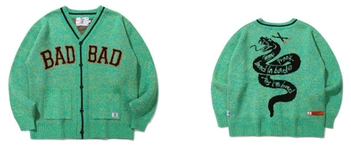 배드인배드 / 스네이크 가디건, 남성 가디건 / L(105-110) 상품이미지8
