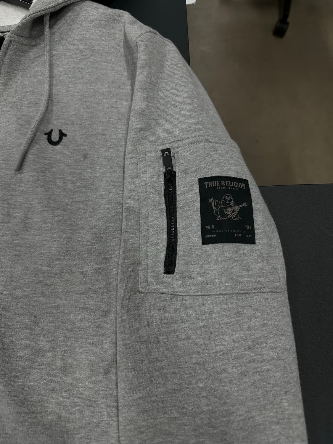 트루릴리전 포켓 패치로고 후드집업 상품이미지4