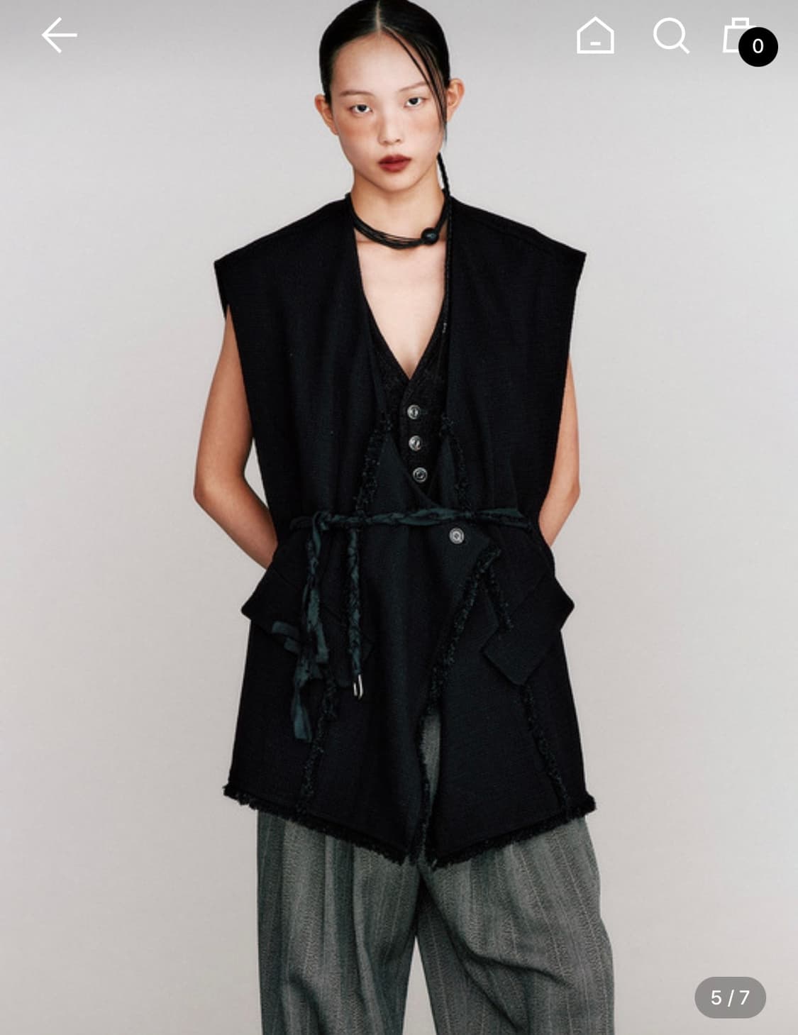 더일마 25FW Genie Tweed Oversized Vest 상품이미지1