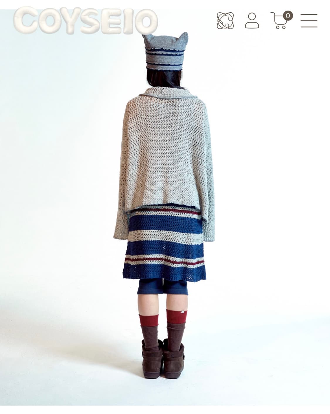 Coyseio NET KNIT CARDIGAN GREY size1 상품이미지5