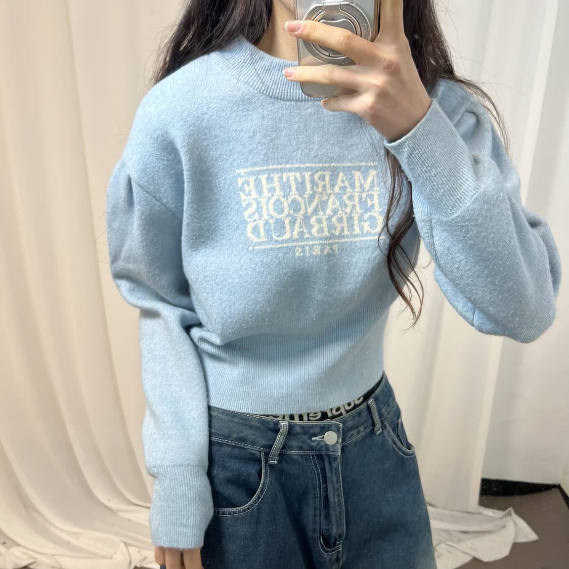 Marithe Francois Girrbaud Sky Crop Knit  상품이미지3
