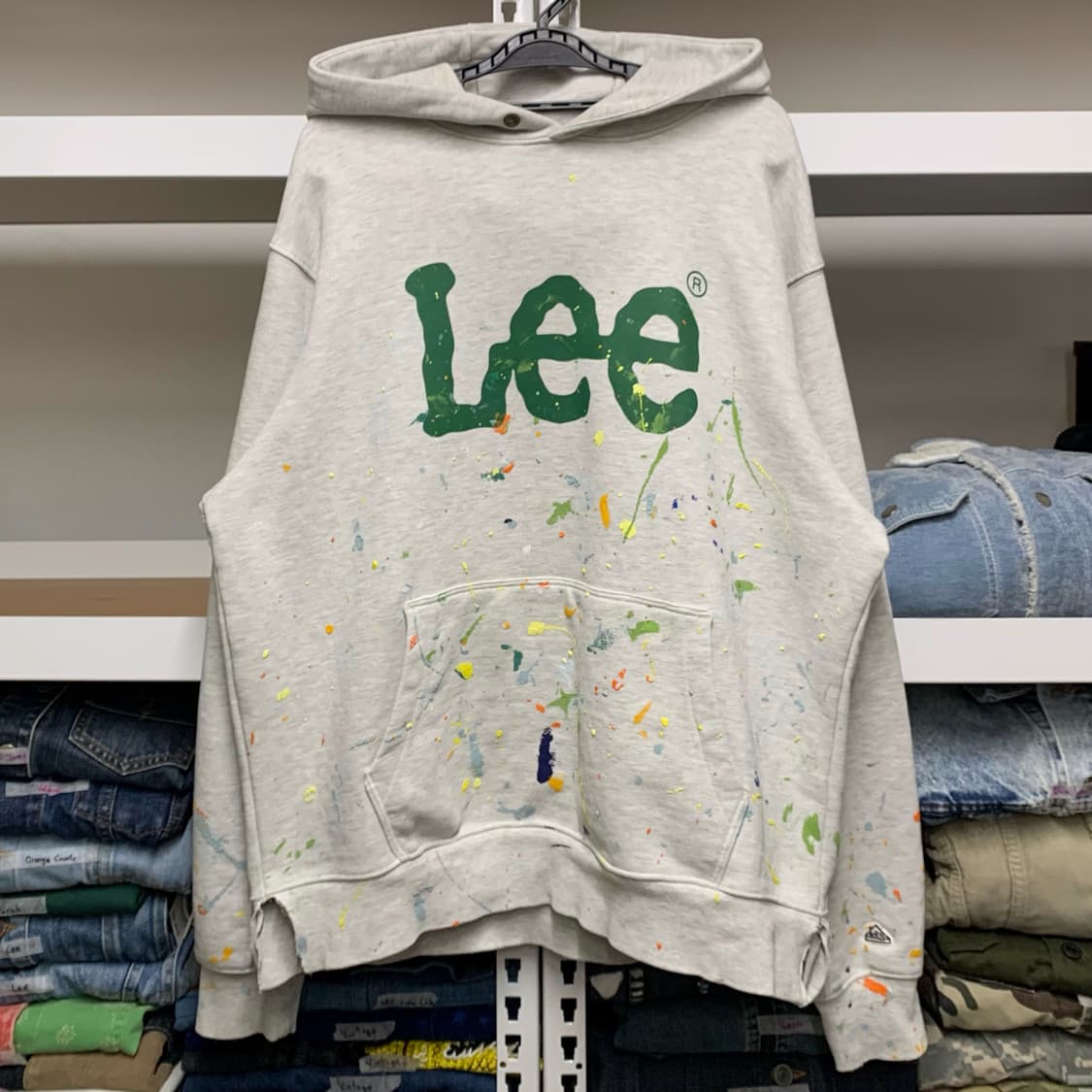 [M] Lee 더티 페인팅 후디 상품이미지2
