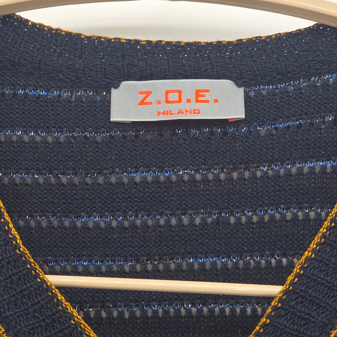 이태리 수입 Z.O.E 프릴 니트 가디건 블루 상품이미지2