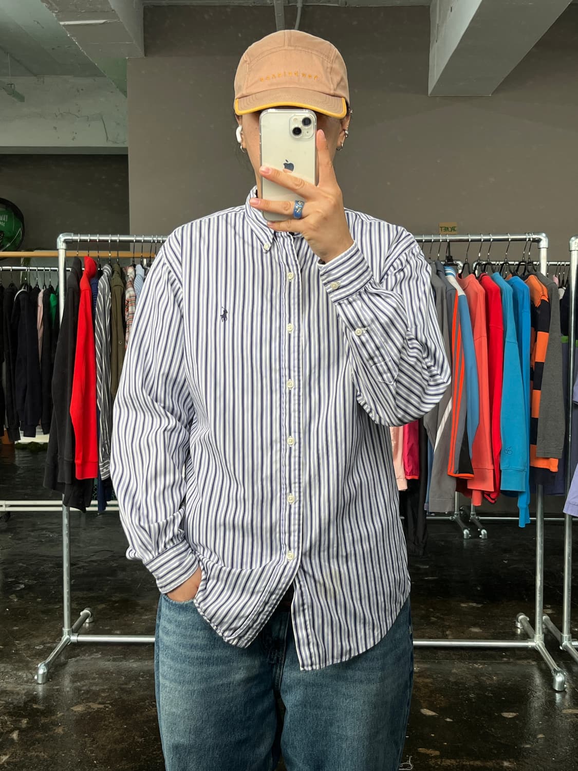 폴로 랄프로렌 스트라이프 긴팔 셔츠 상품이미지1