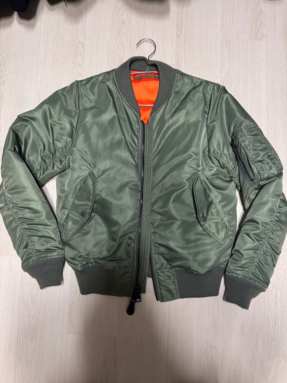 아비렉스 MA-1 로고 베이직 / 세이지 상품이미지2