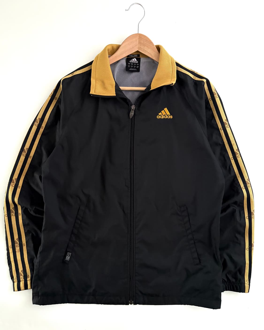 Adidas 아디다스 오리지널 옐로우라인 블랙 바람막이 자켓 상품이미지4