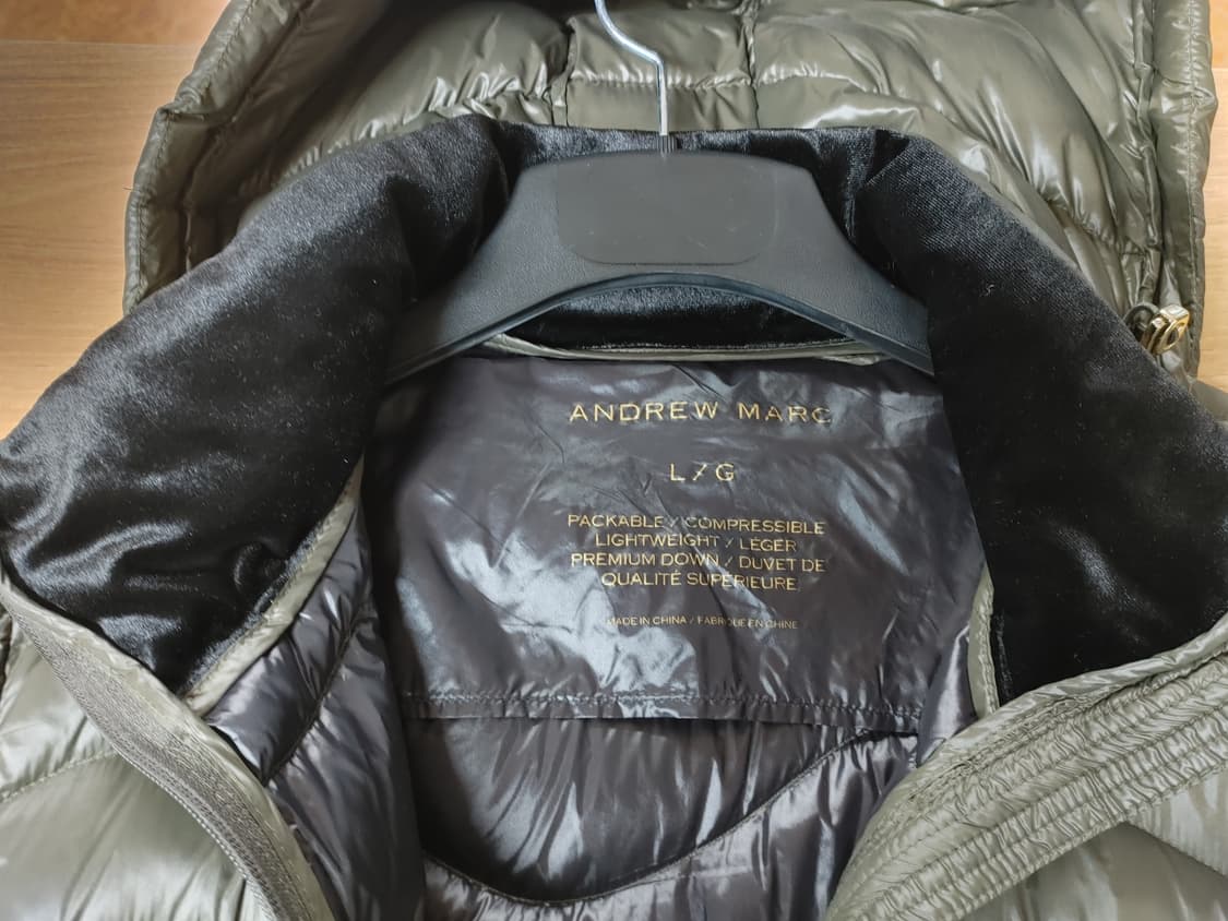 ANDREW MARC 앤드류 마크 여성 오리털 경량 후드 롱패딩 상품이미지4