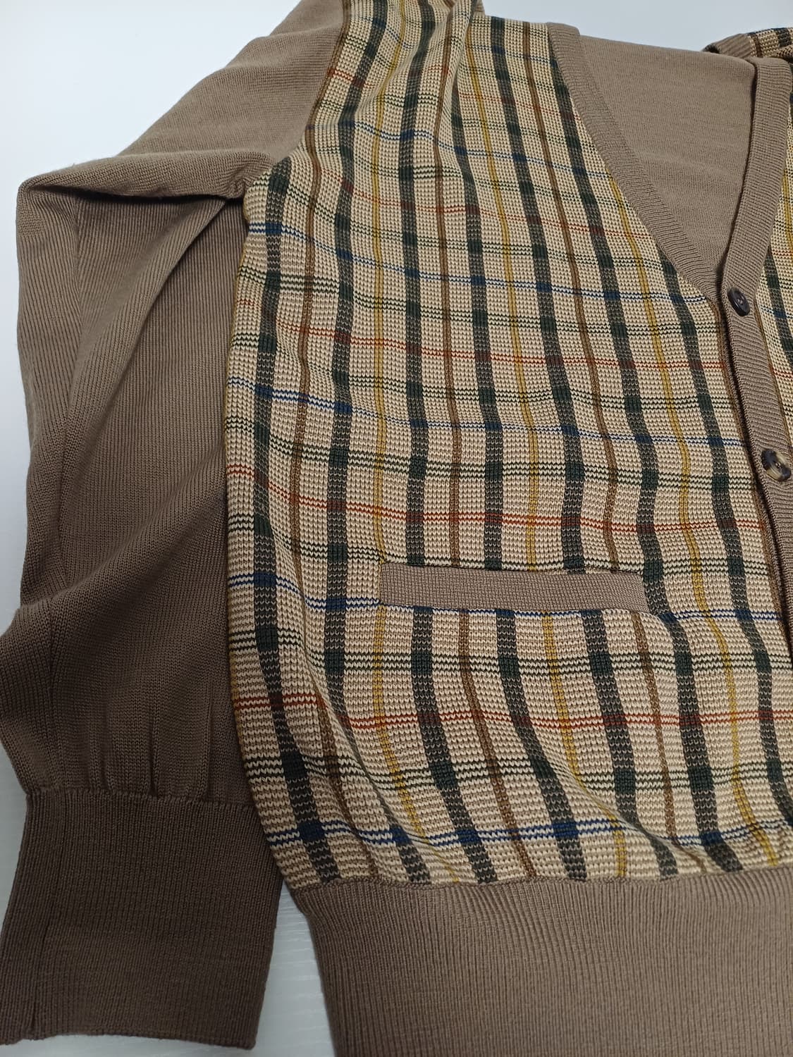 [Vintage] 00's DAKS GOLF 하우스체크 울 가디건/100 상품이미지7