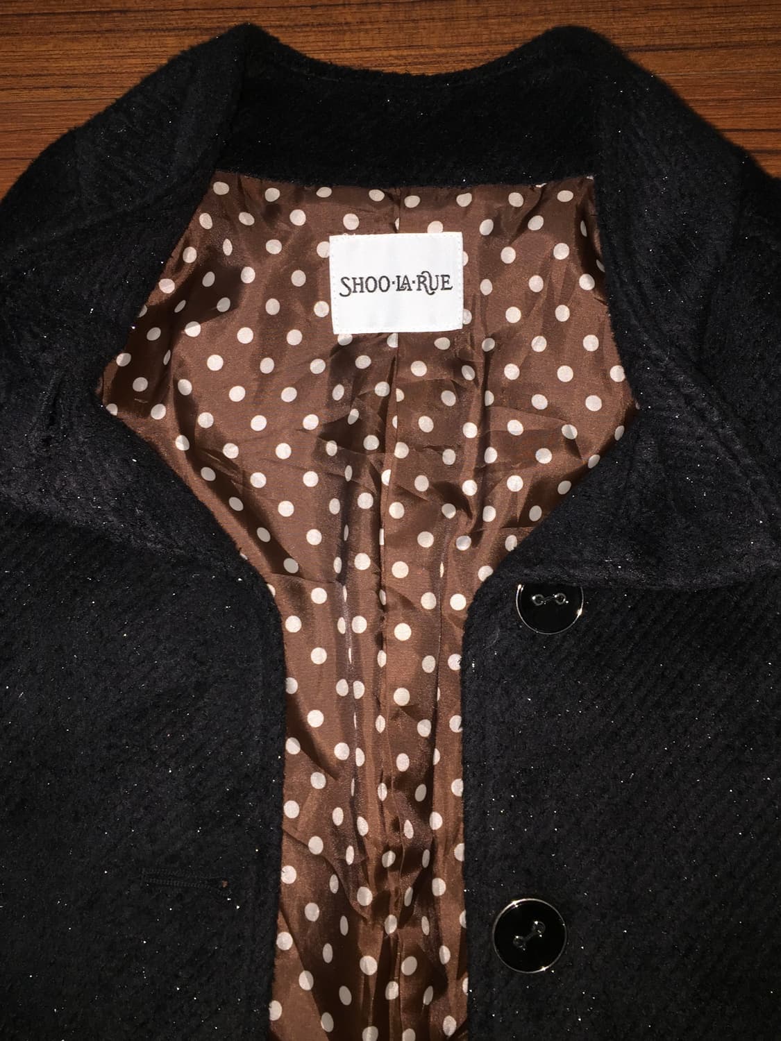 wool jacket with polka dot linin 상품이미지5