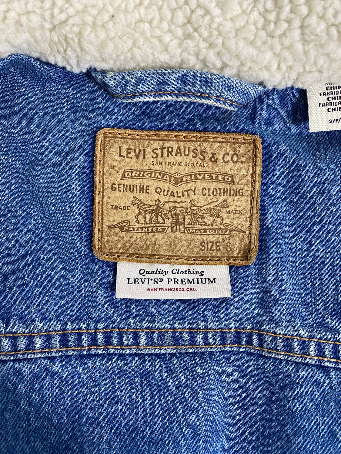 리바이스 쉐르파 패널 데님 트러커 자켓 S 상품이미지6