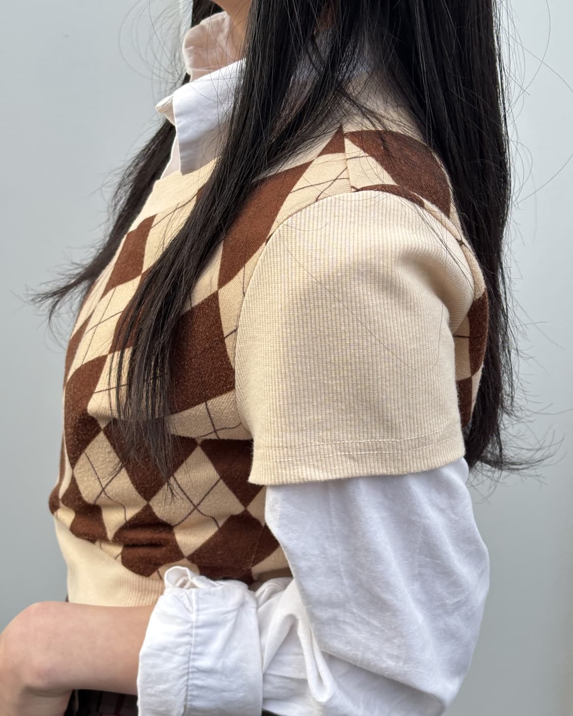 일본빈티지 쉬인 크롭 니트 상품이미지3