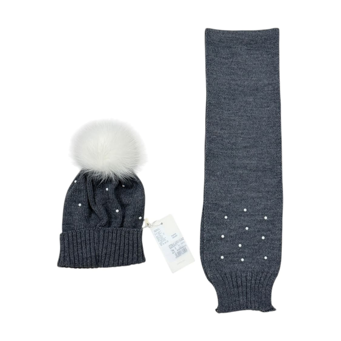 BUFI 이태리 머플러 비니 세트 그레이 상품이미지2