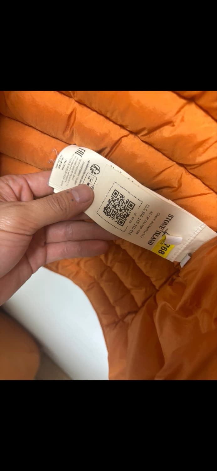 스톤아일랜드 오렌지 경량 패딩 L 상품이미지4