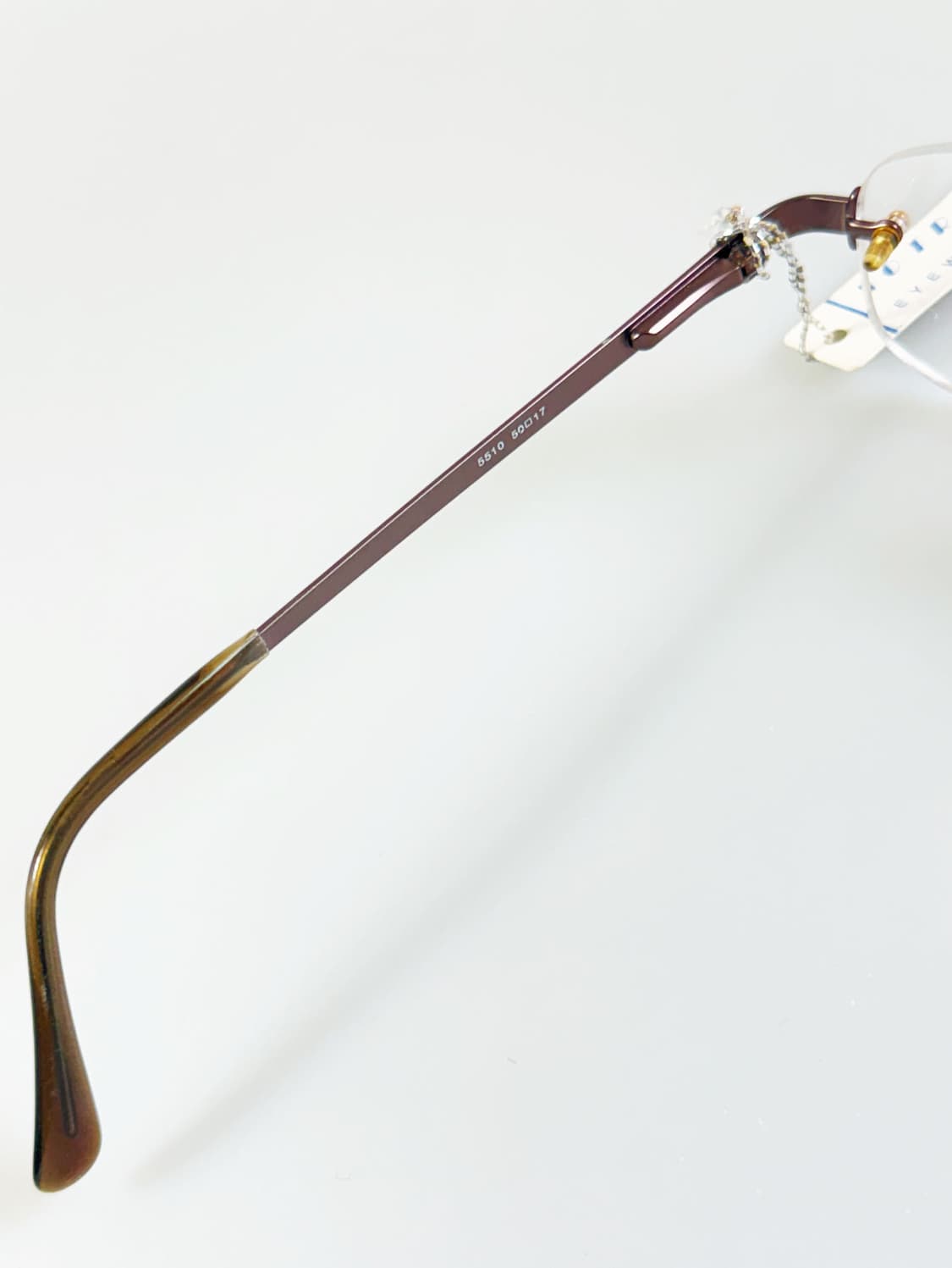 NOTRA 무테 브라운 메탈 스퀘어 빈티지 안경 상품이미지7