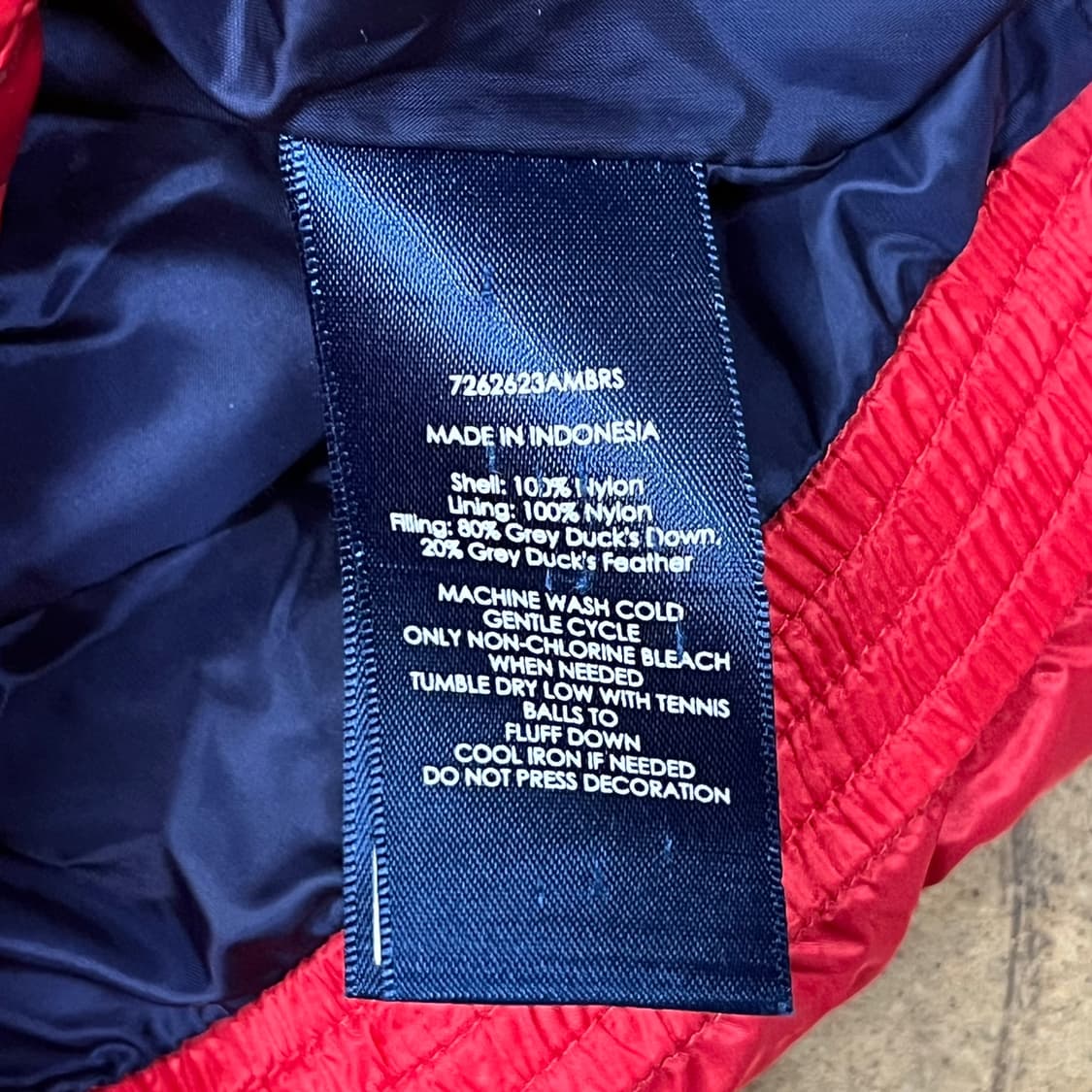[정품/XS] 폴로 랄프로렌 레드 패딩 조끼 b16 상품이미지5