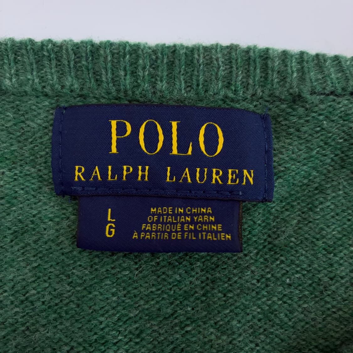 Polo  폴로 랄프로렌 자수 울 그린 니트 상품이미지4