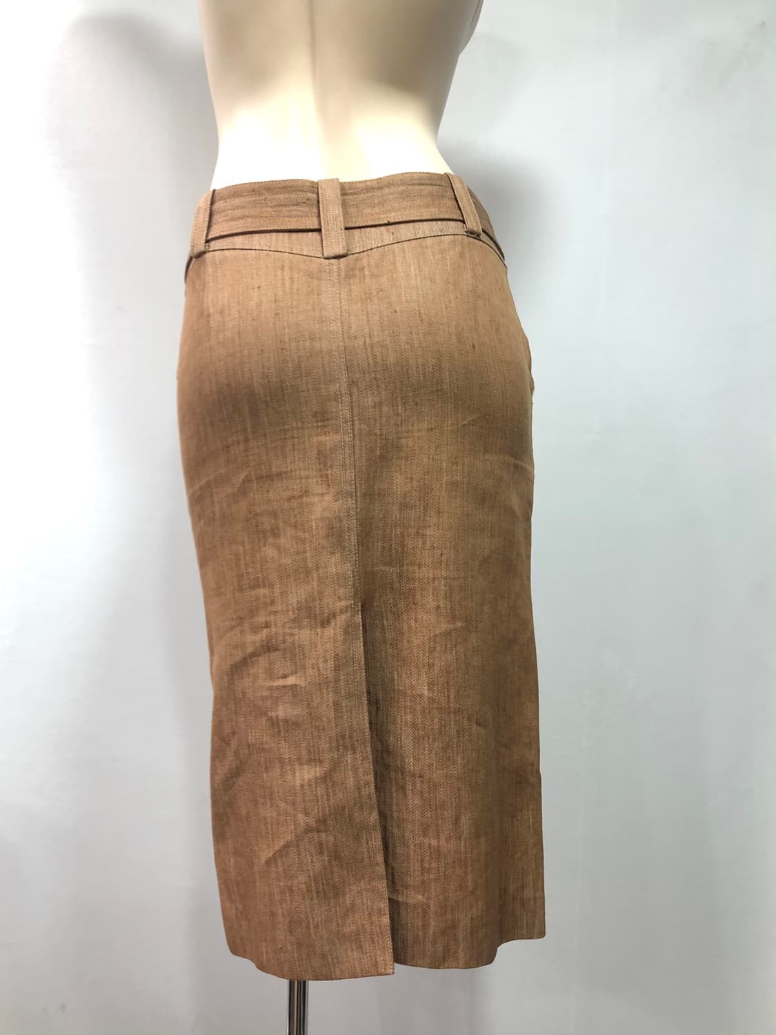 brick brown belted midi skirt 상품이미지2