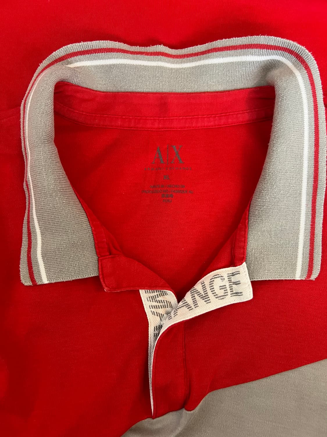 아르마니익스체인지 남성 레드 카라티셔츠 반팔티셔츠 상품이미지5