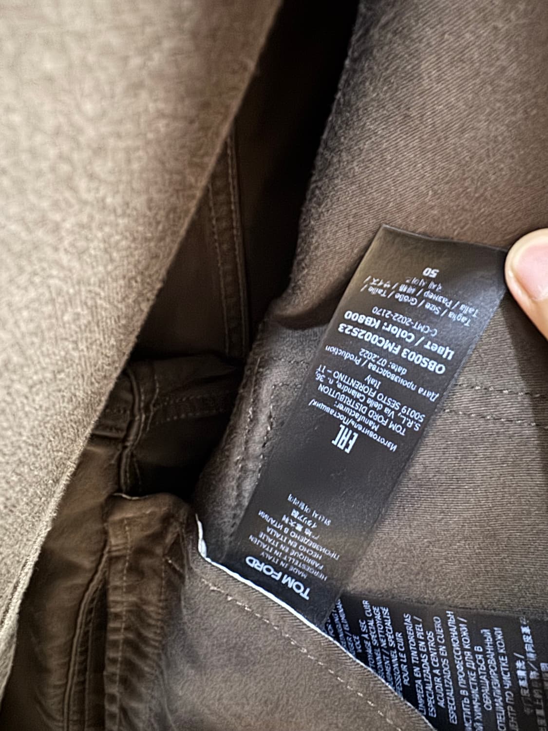 톰포드 브러시드 코튼 블루종 자켓 50 상품이미지3