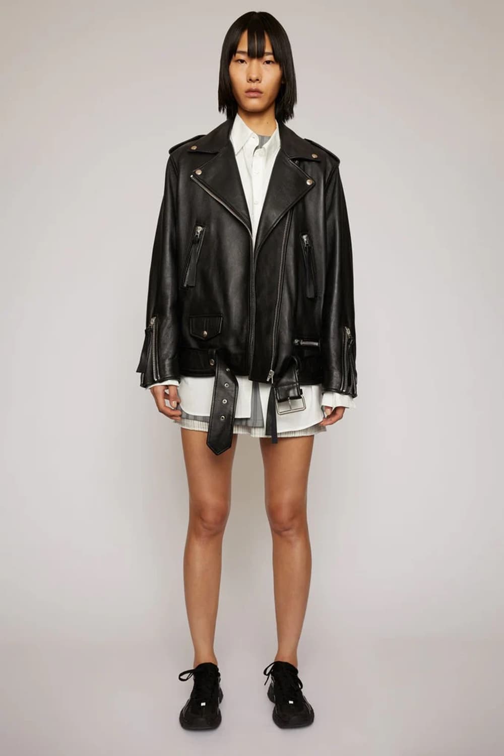 이태리 양가죽 소재 오버사이즈 바이커 자켓 상품이미지1