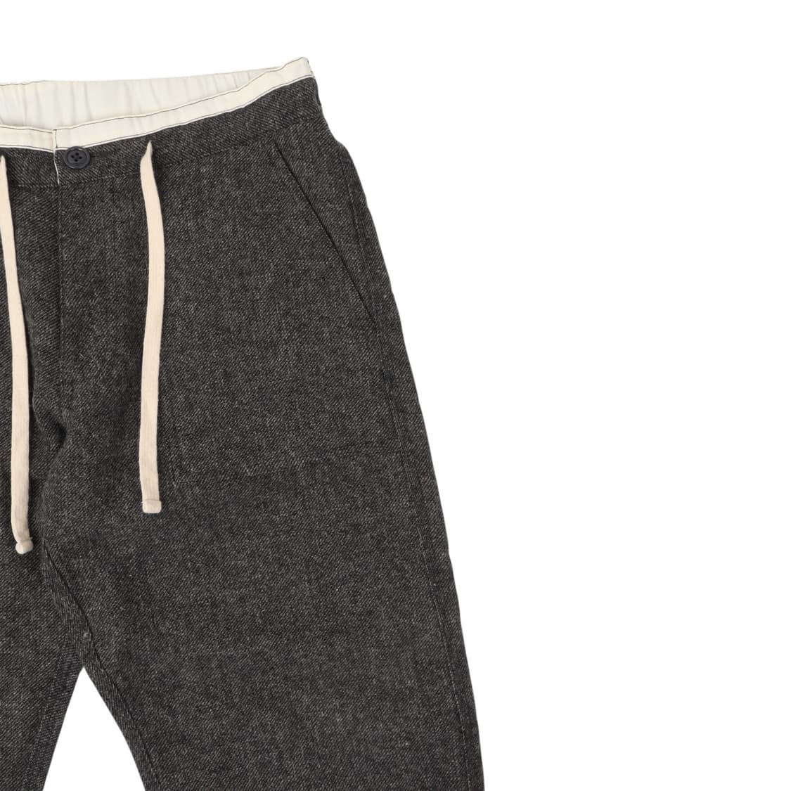 빔즈 헤링본 울 드로스트링 팬츠 상품이미지3