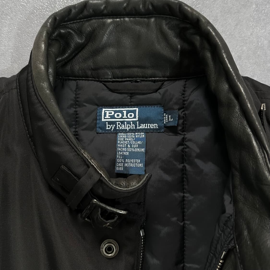 폴로 나일론/레더 바이커 자켓 (va.107) 상품이미지4