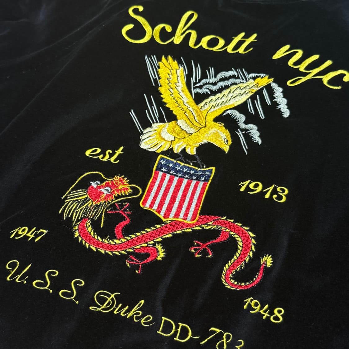 SCHOTT NYC 쇼트 벨벳 수베니어 자켓  상품이미지3